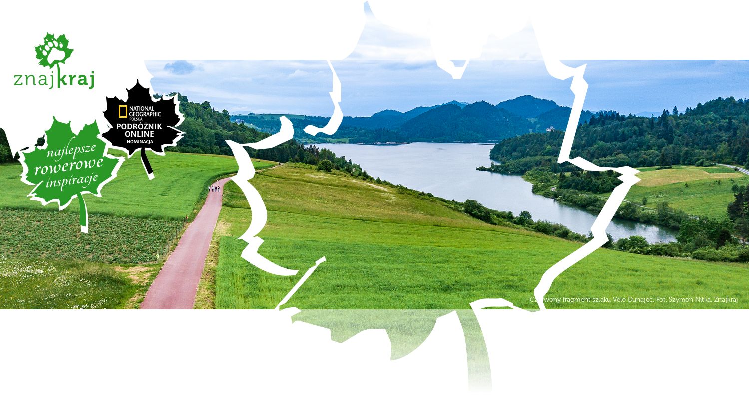 Czerwony fragment szlaku Velo Dunajec