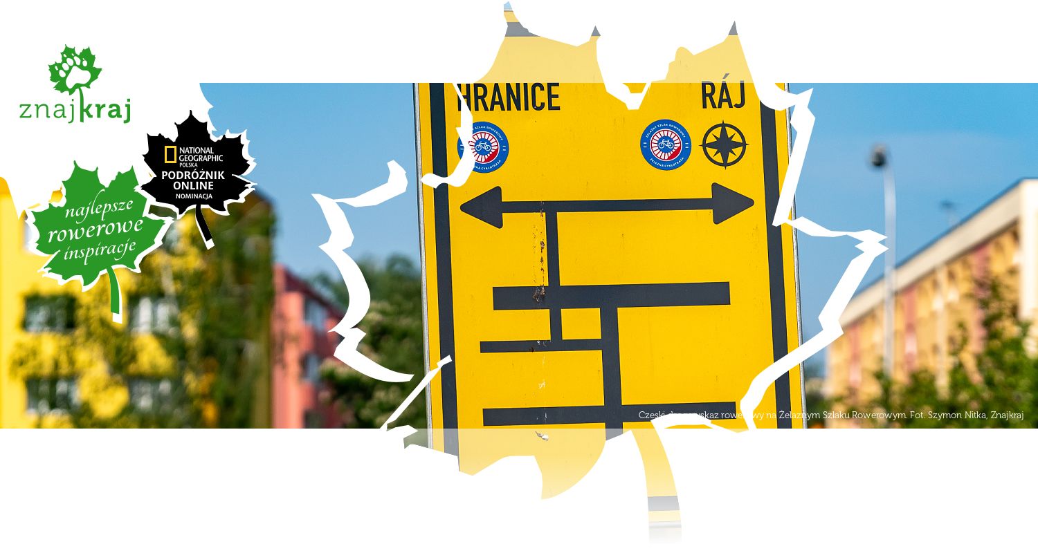 Czeski drogowskaz rowerowy na Żelaznym Szlaku Rowerowym