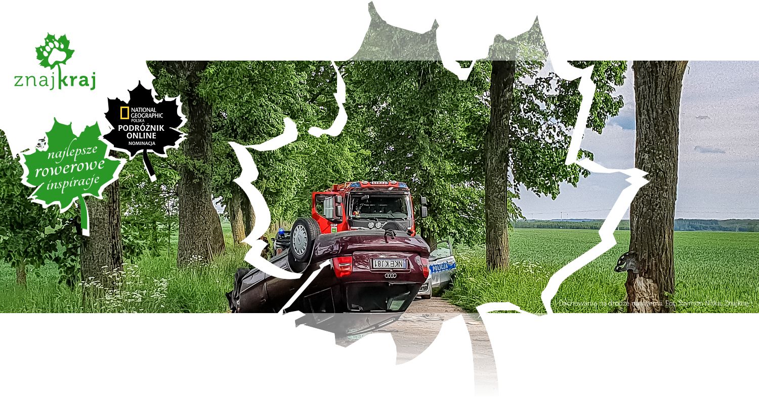 Dachowanie na drodze na Warmii