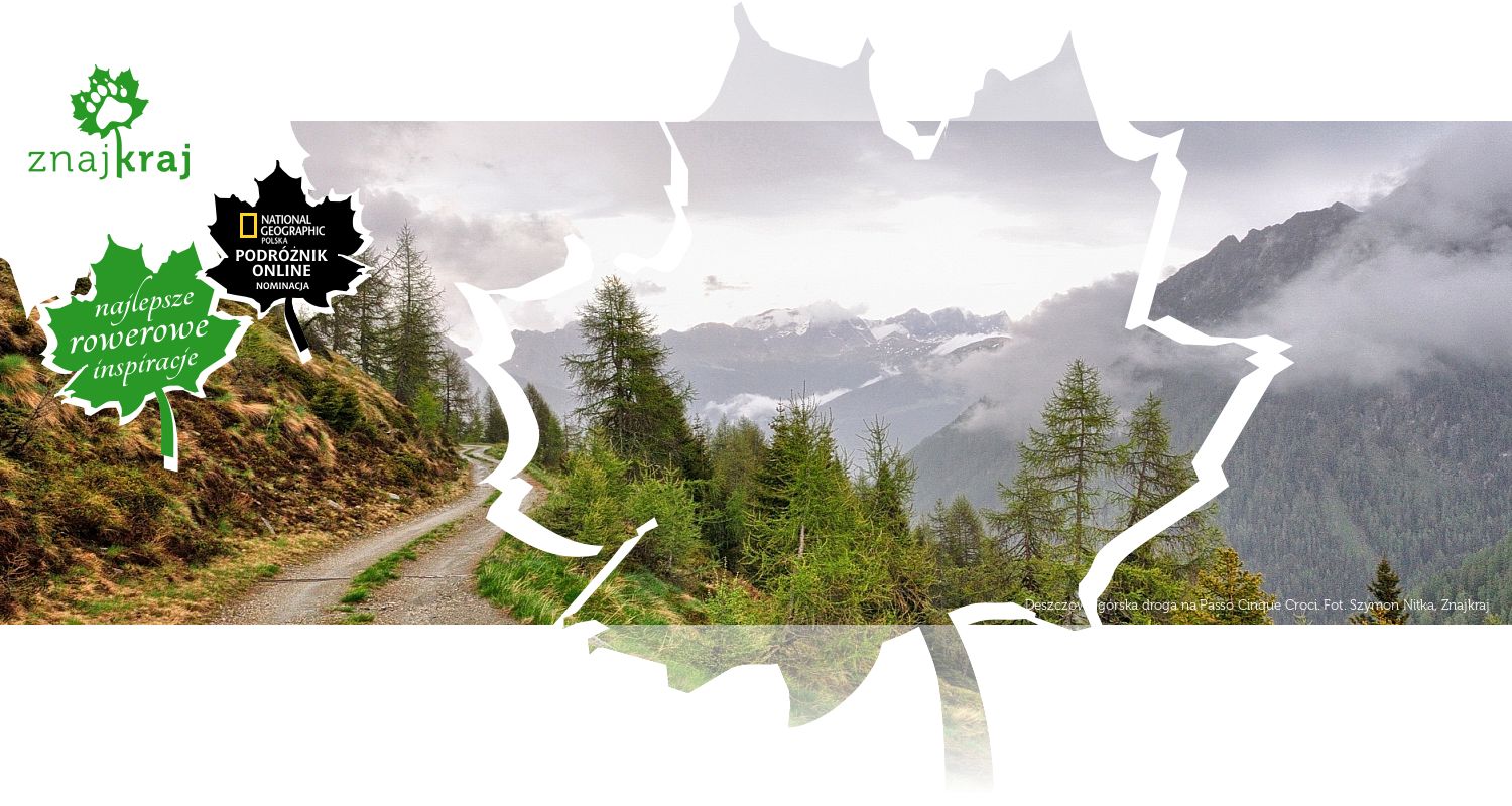 Deszczowa górska droga na Passo Cinque Croci