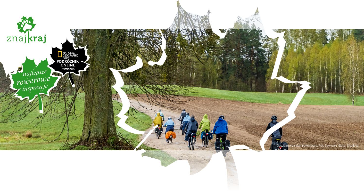 Deszczowy szlak rowerowy