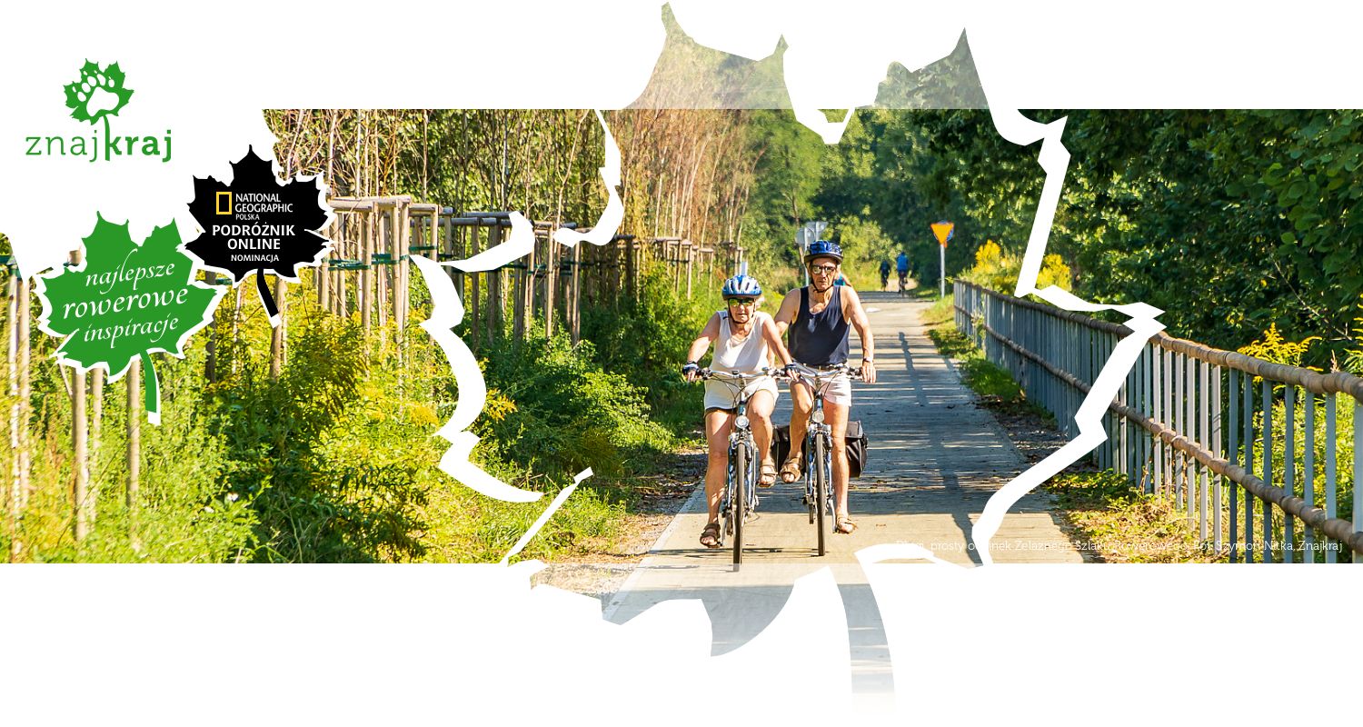 Długi, prosty odcinek Żelaznego Szlaku Rowerowego