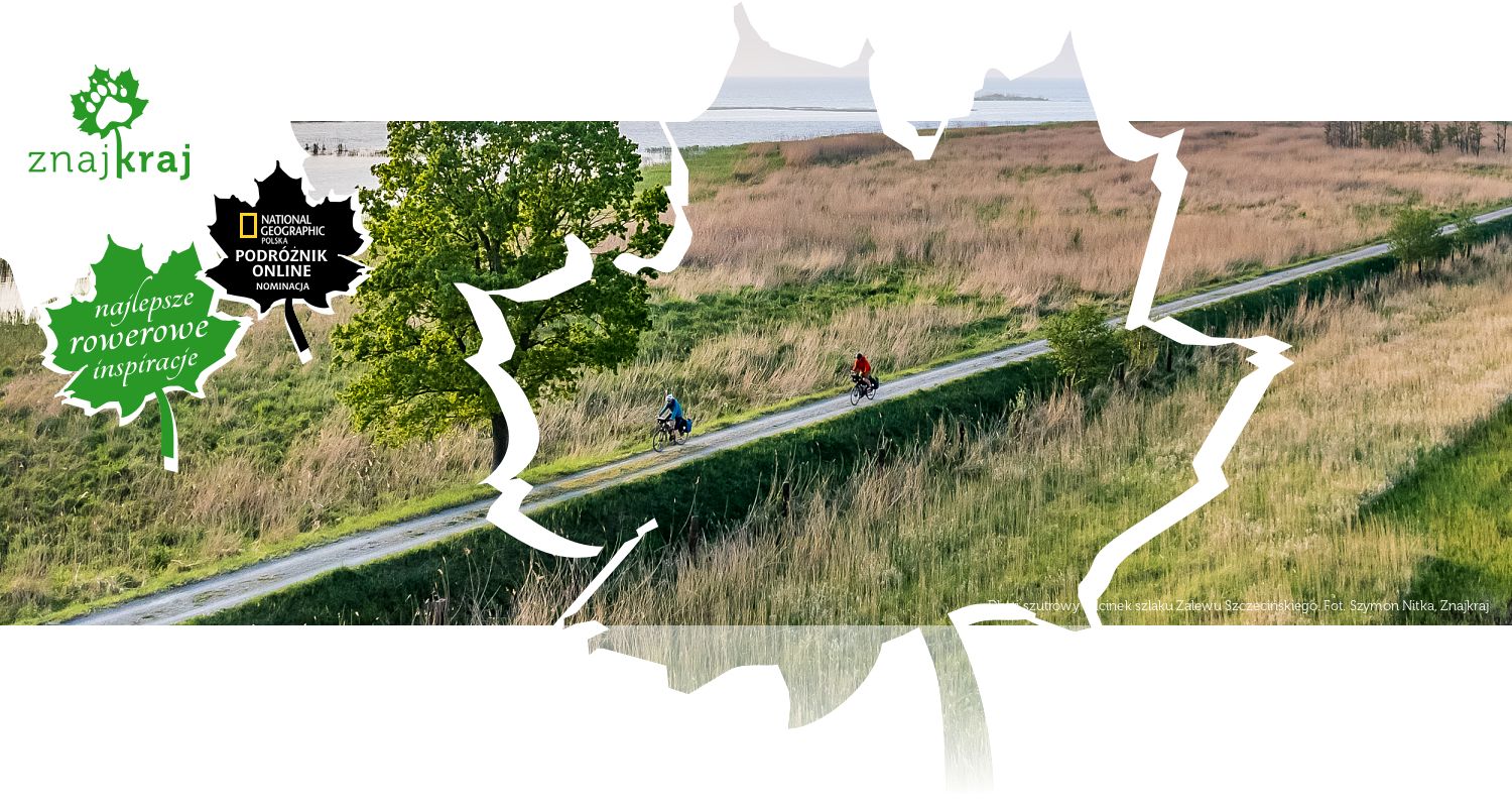 Długi szutrowy odcinek szlaku Zalewu Szczecińskiego