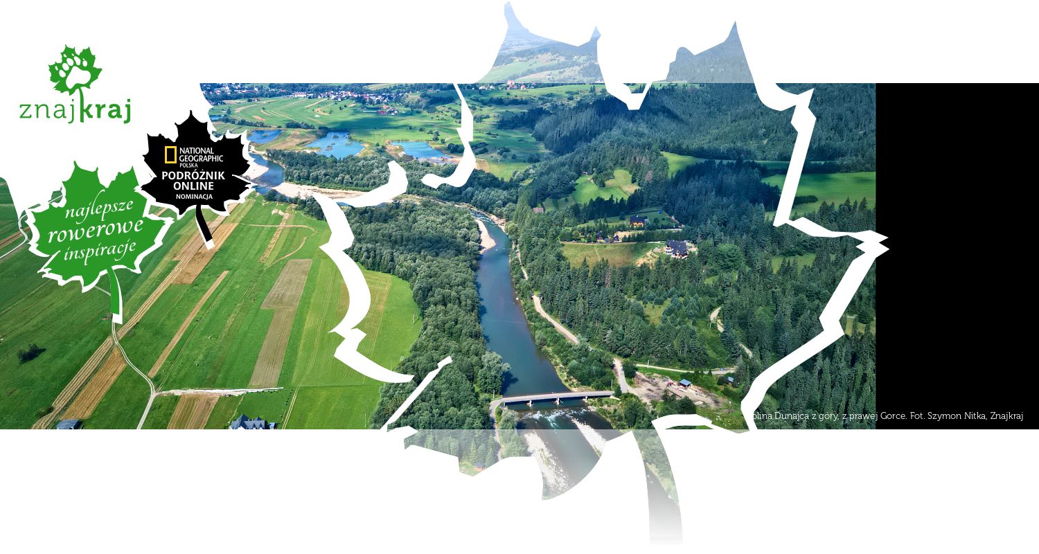 Dolina Dunajca z góry, z prawej Gorce