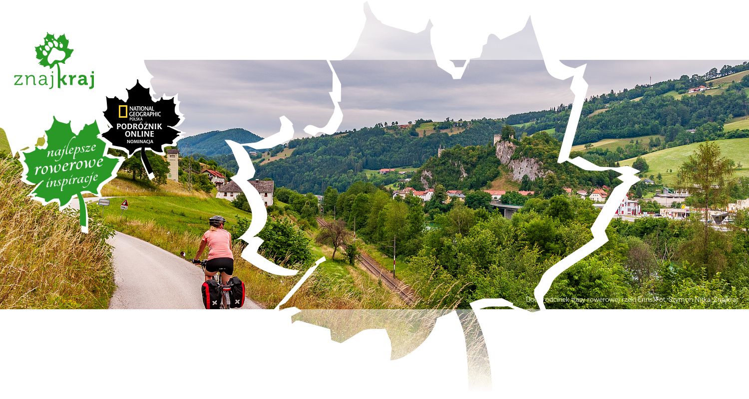 Dolny odcinek trasy rowerowej rzeki Enns