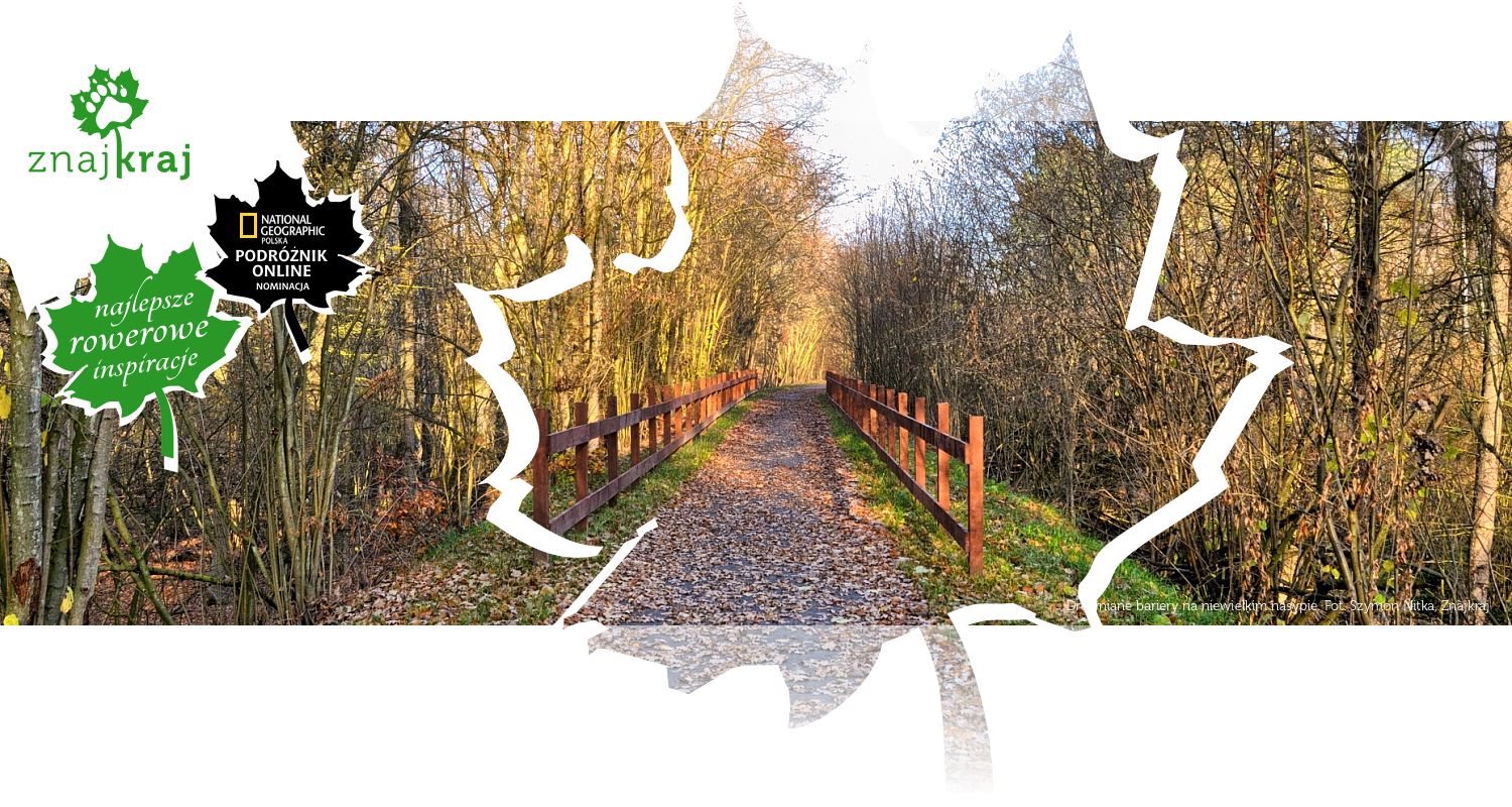 Drewniane bariery na niewielkim nasypie