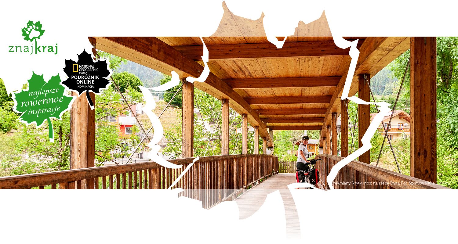 Drewniany, kryty most na rzece Enns