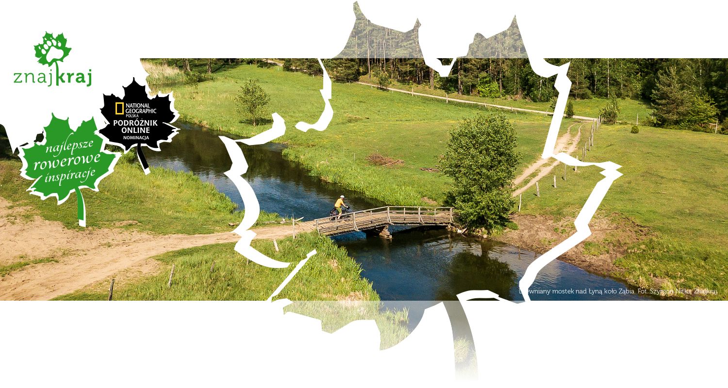 Drewniany mostek nad Łyną koło Ząbia