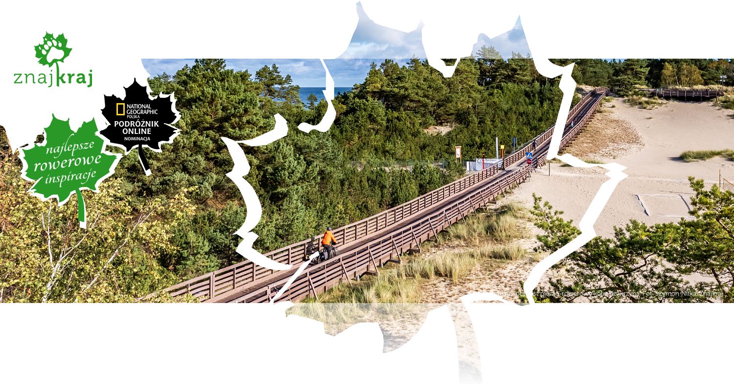 Drewniany pomost pieszo-rowerowy koło Dźwirzyna