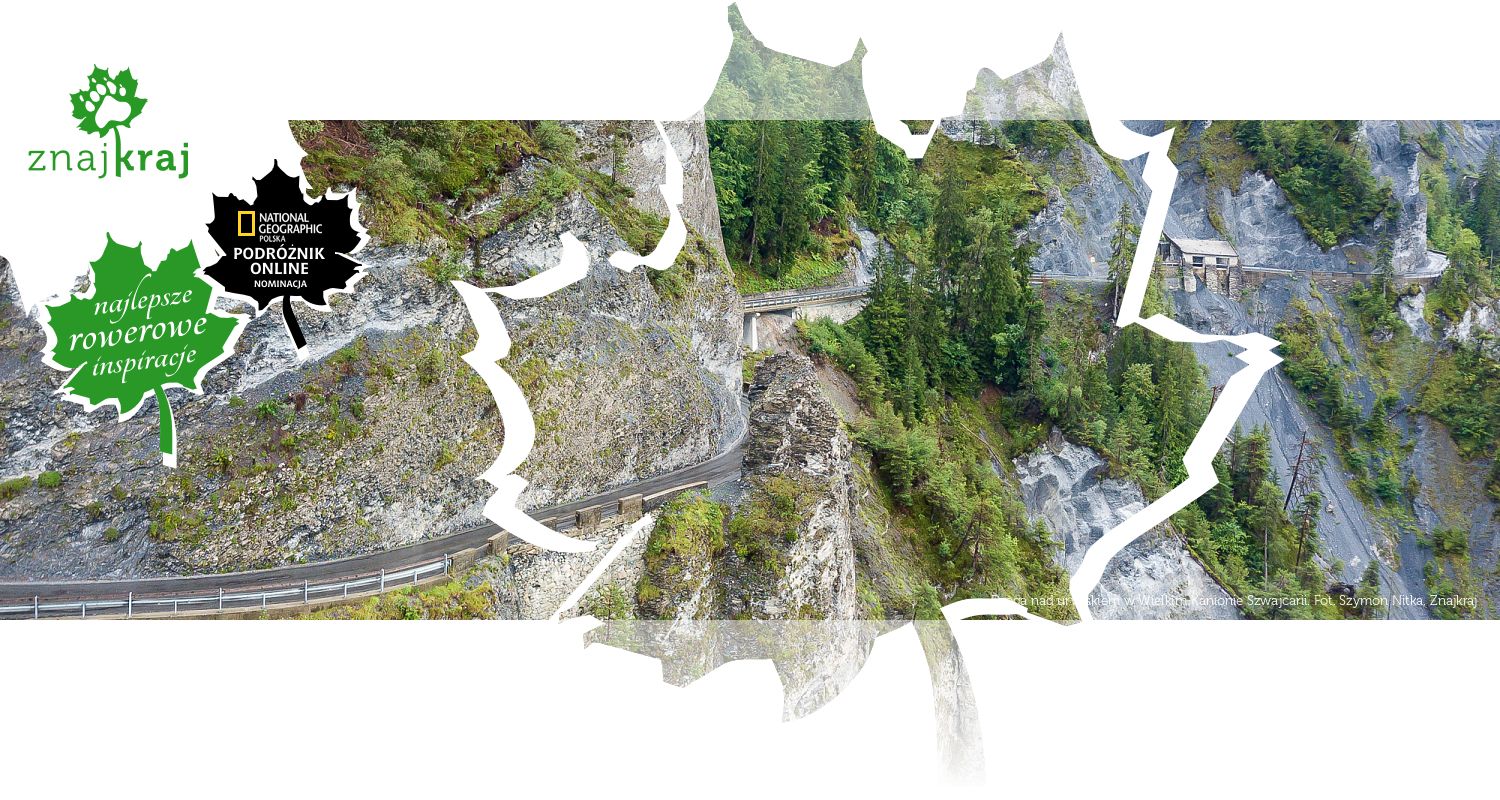 Droga nad urwiskiem w Wielkim Kanionie Szwajcarii