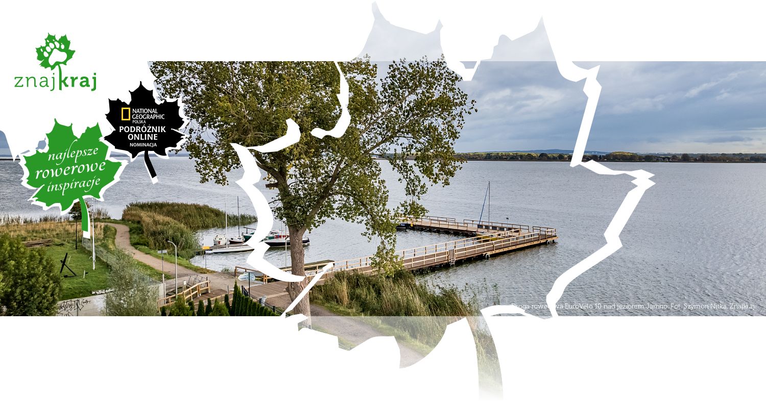 Droga rowerowa EuroVelo 10 nad jeziorem Jamno