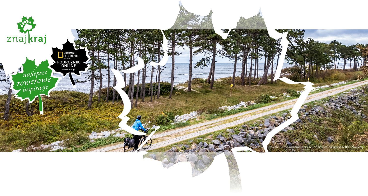 Droga rowerowa EuroVelo 10 po mierzei jeziora Kopań