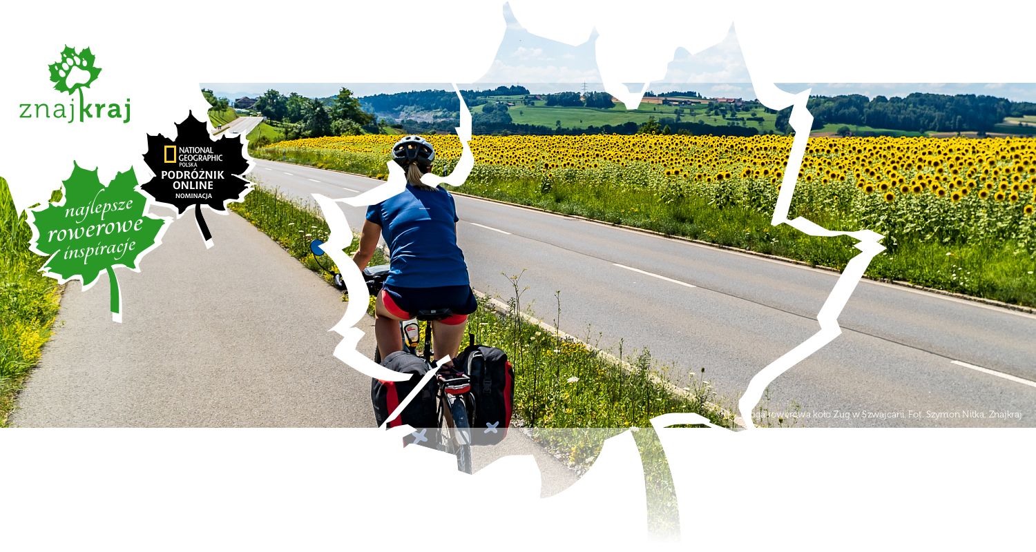 Droga rowerowa koło Zug w Szwajcarii