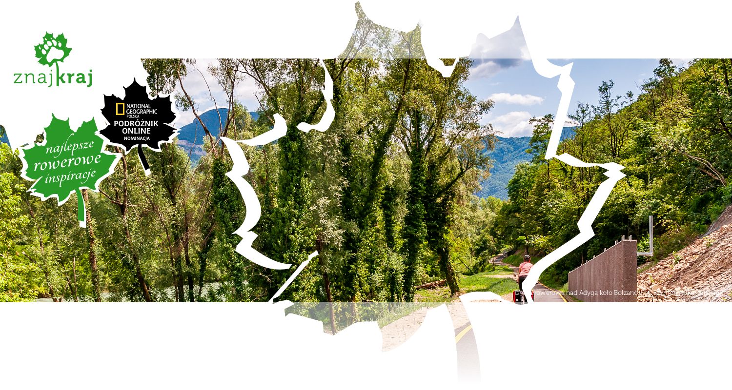 Droga rowerowa nad Adygą koło Bolzano