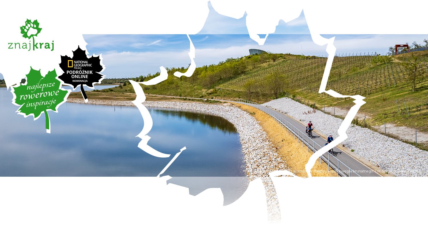 Droga rowerowa nad jeziorem w miejscu kopalni węgla brunatnego