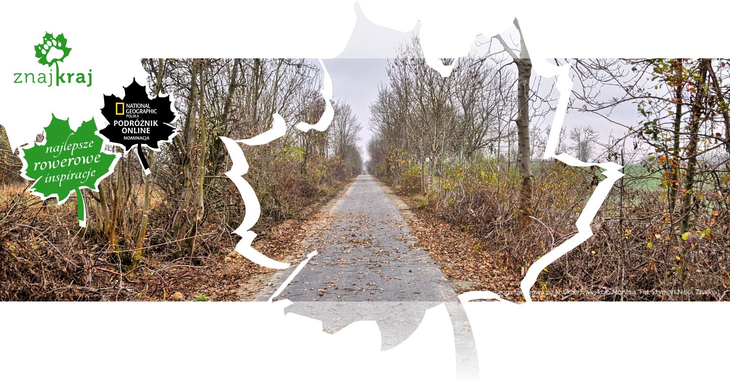 Droga rowerowa po linii kolejowej koło Morynia