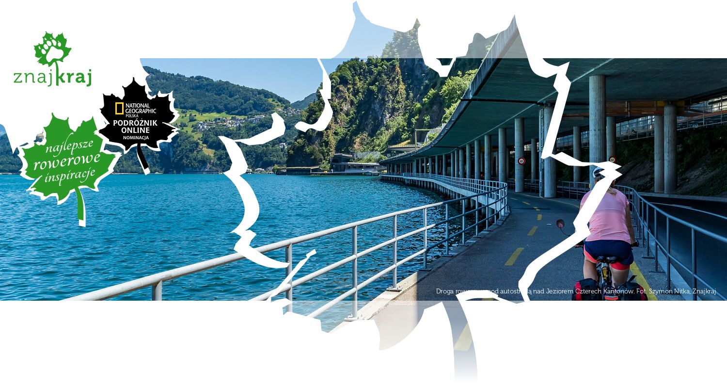 Droga rowerowa pod autostradą nad Jeziorem Czterech Kantonów