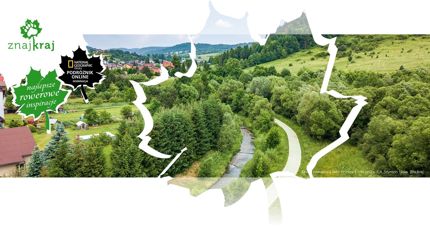 Droga rowerowa Velo Krynica z lotu ptaka