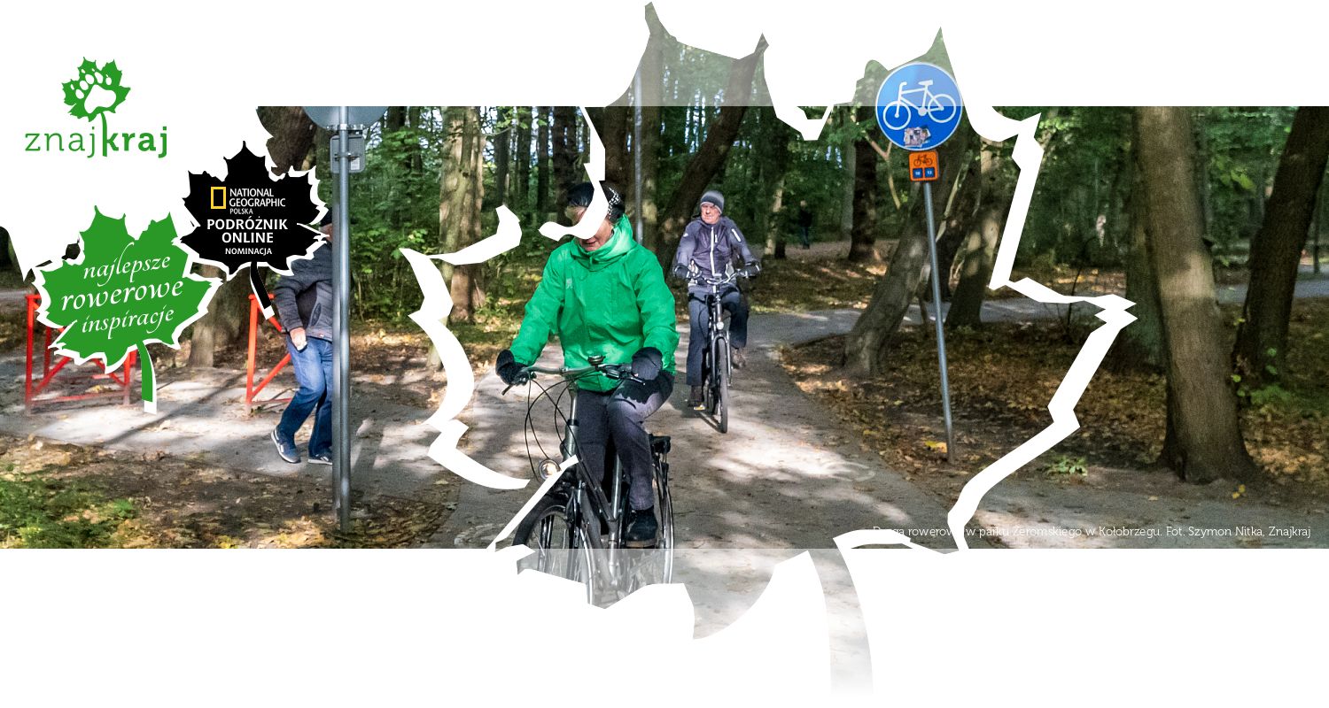 Droga rowerowa w parku Żeromskiego w Kołobrzegu