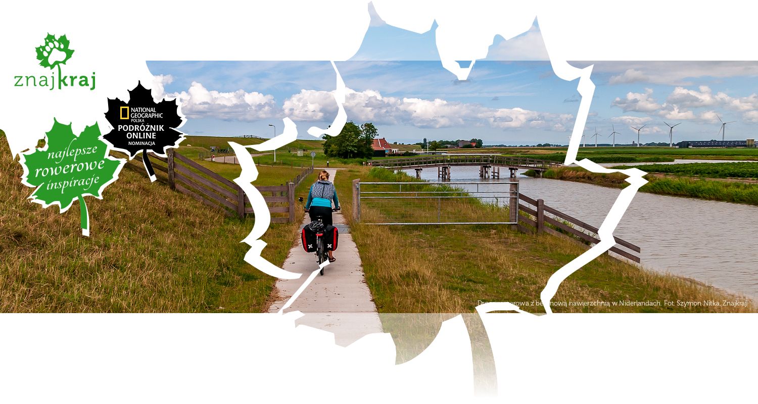 Droga rowerowa z betonową nawierzchnią w Niderlandach