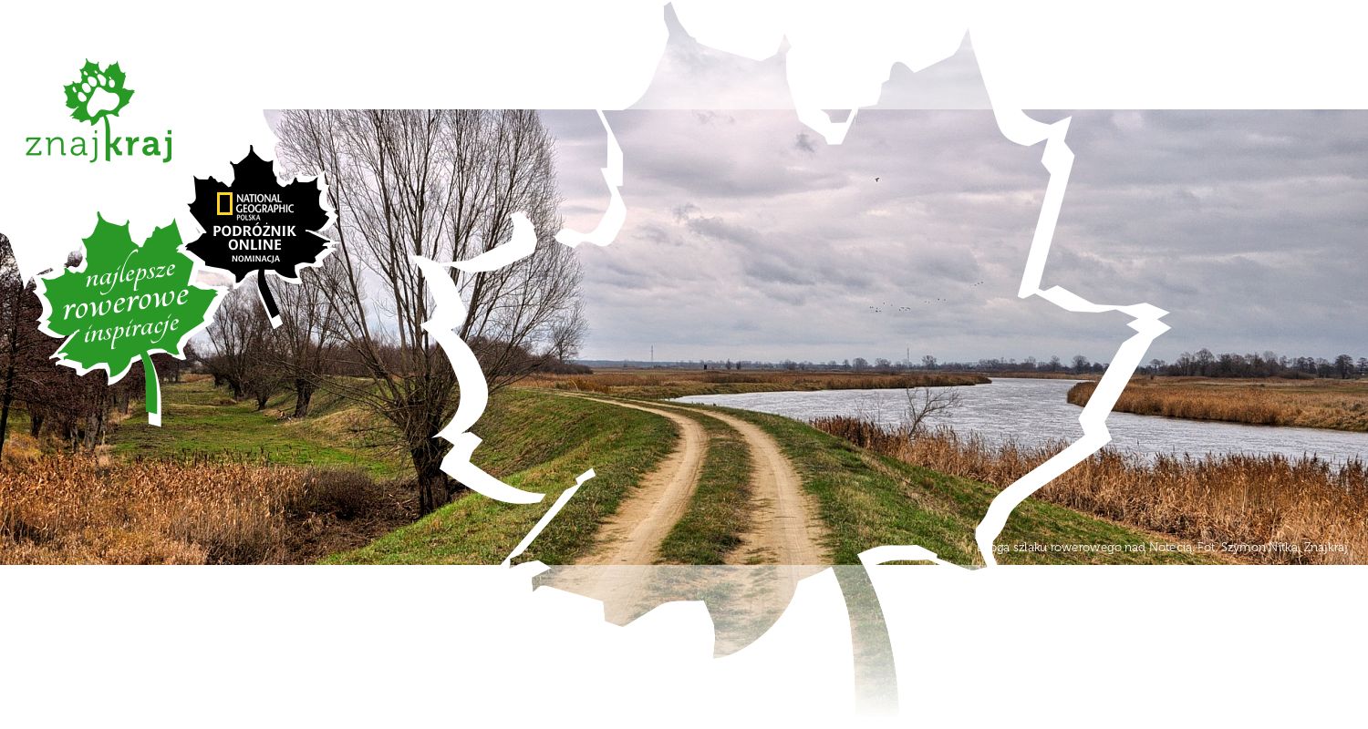 Droga szlaku rowerowego nad Notecią