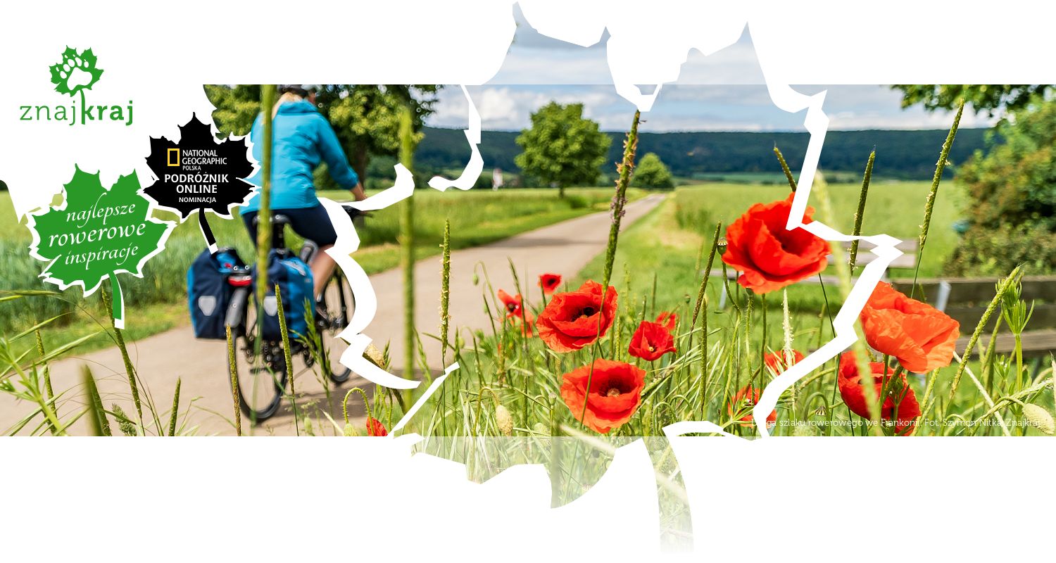 Droga szlaku rowerowego we Frankonii