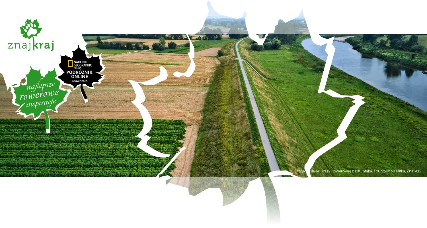 Droga Wiślanej Trasy Rowerowej z lotu ptaka