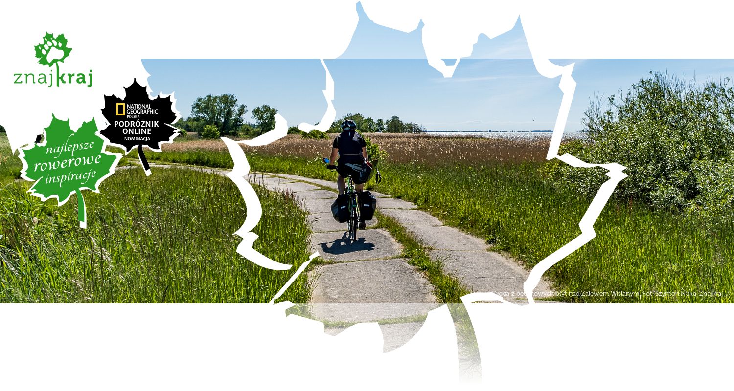 Droga z betonowych płyt nad Zalewem Wiślanym