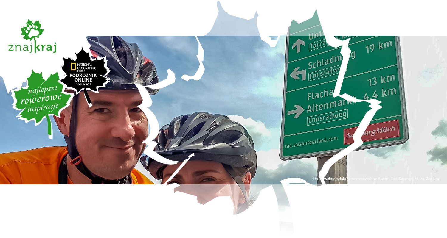 Drogowskaz szlaków rowerowch w Austrii