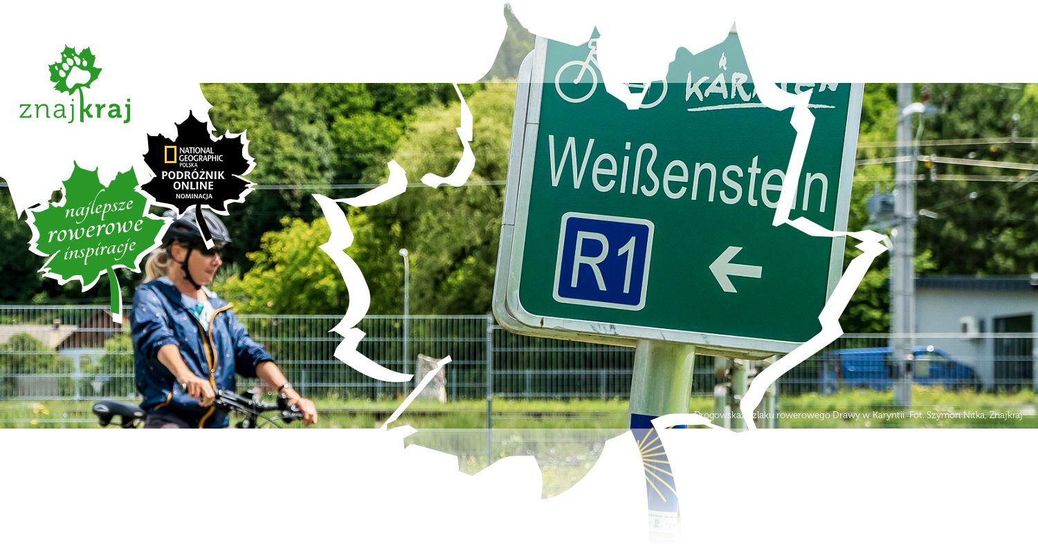 Drogowskaz szlaku rowerowego Drawy w Karyntii