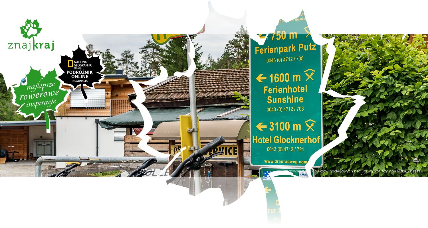 Drogowskazy do obiektów noclegowych nad Drawą