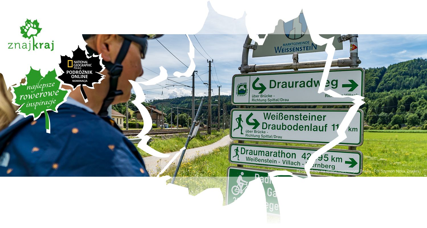 Drogowskazy na szlaku rowerowym Drawy 