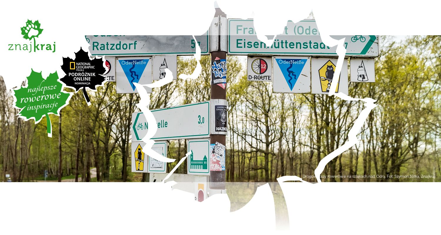 Drogowskazy rowerowe na szlakach nad Odrą