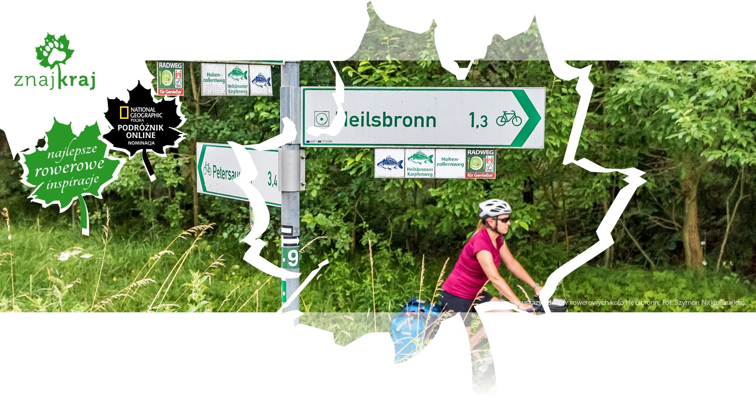 Drogowskazy szlaków rowerowych koło Heilsbronn