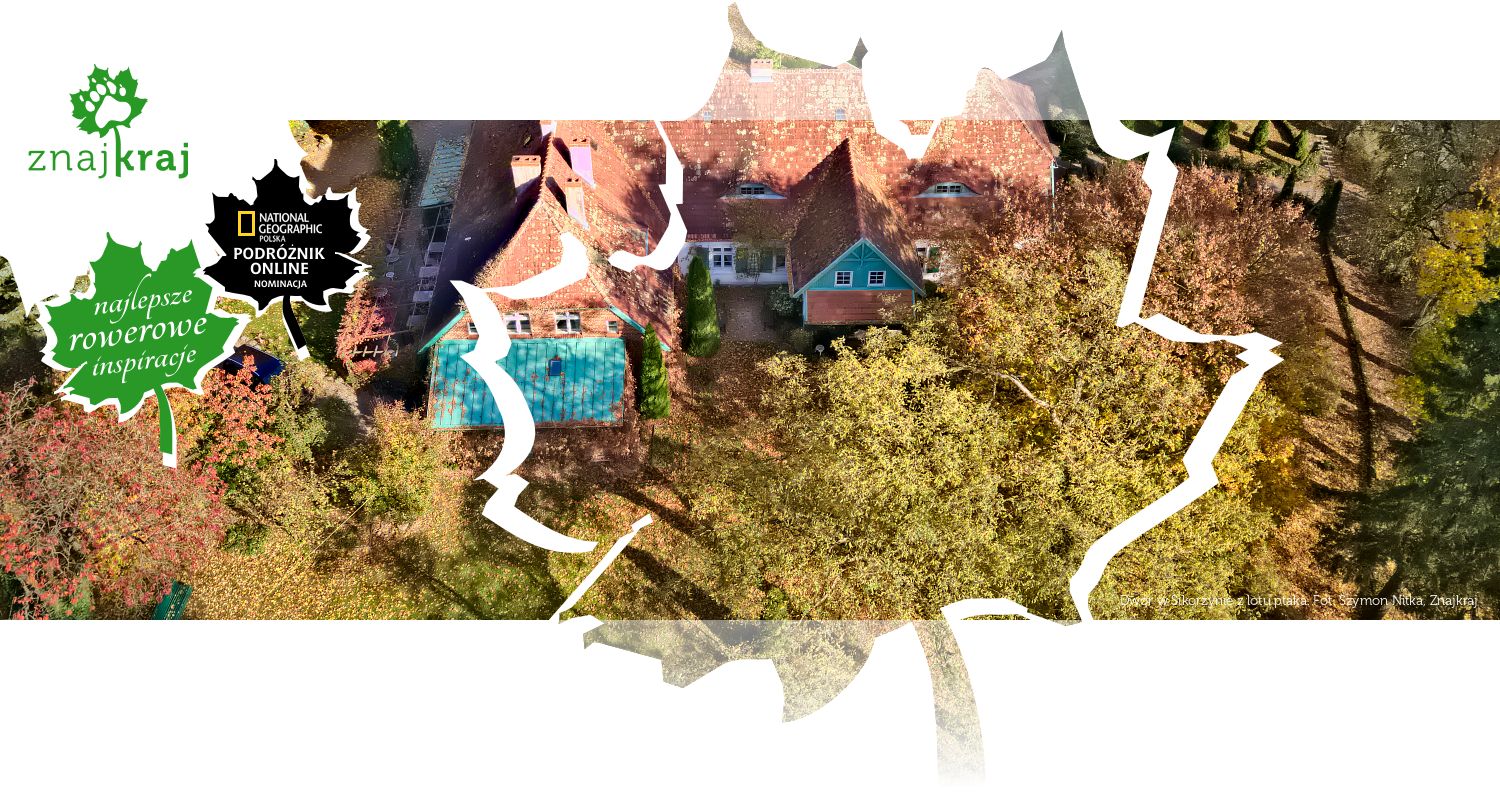 Dwór w Sikorzynie z lotu ptaka