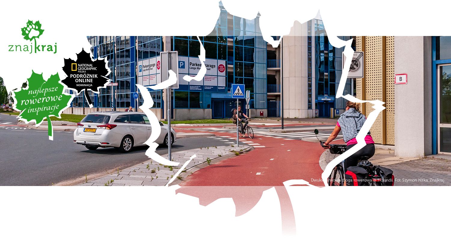 Dwukierunkowa droga rowerowa w Holandii