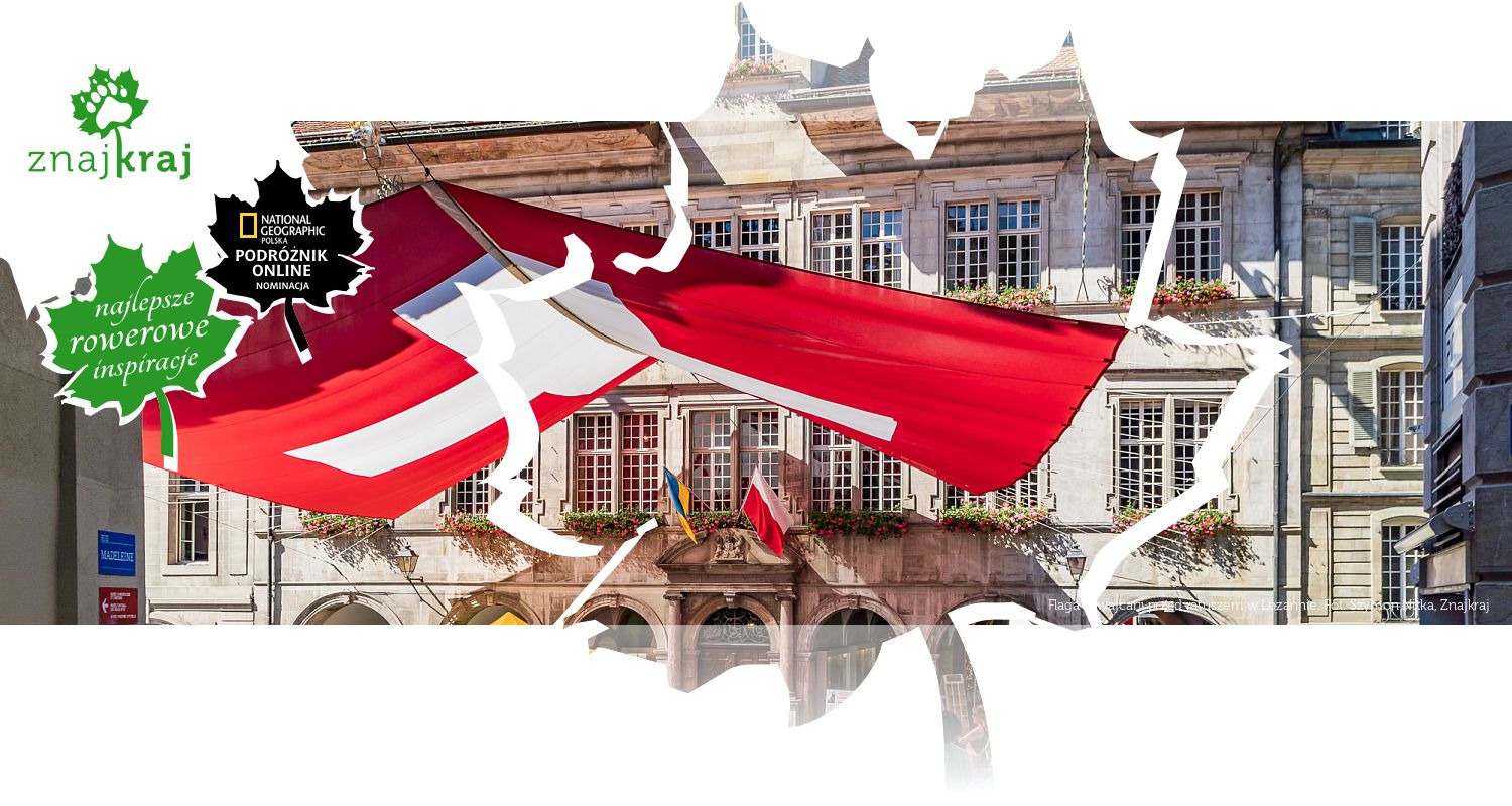 Flaga Szwajcarii przed ratuszem w Lozannie