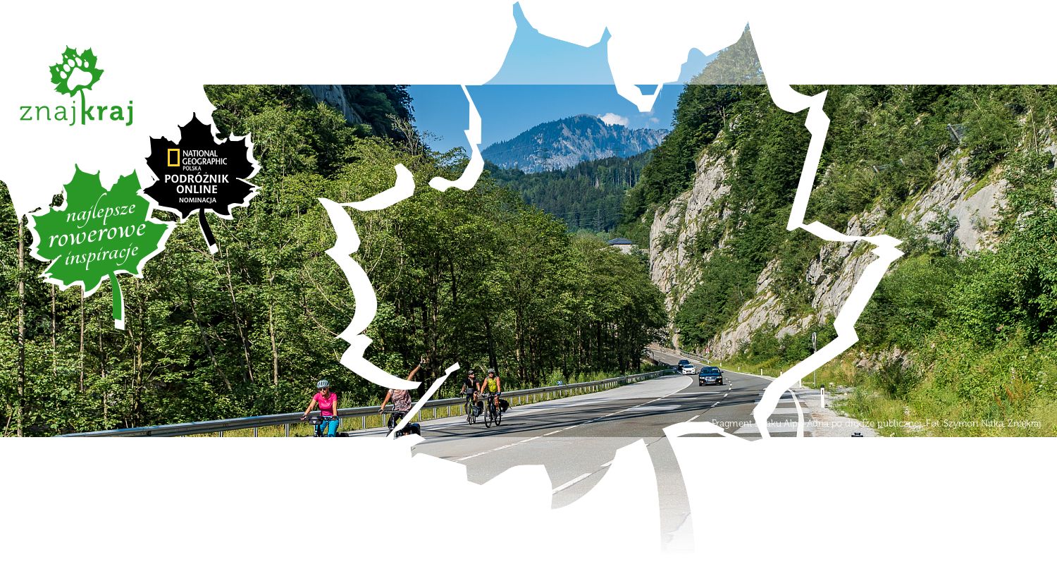 Fragment szlaku Alpe-Adria po drodze publicznej