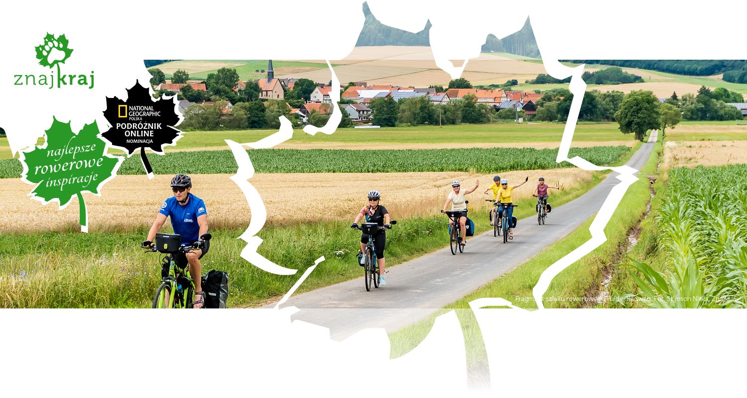 Fragment szlaku rowerowego Fulde-Radweg