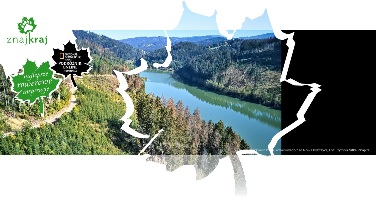 Fragment szlaku rowerowego nad Nową Bystrzycą