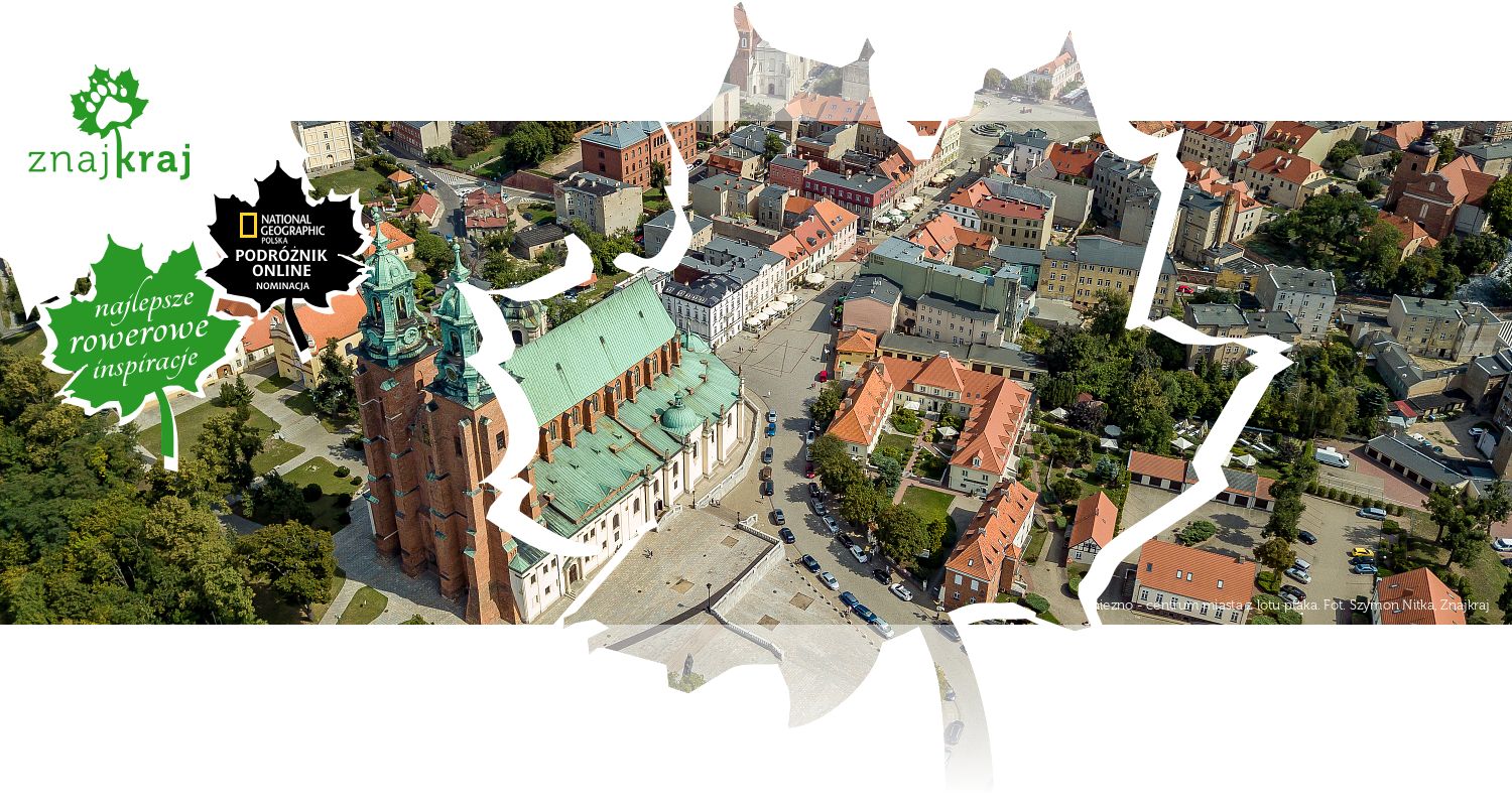 Gniezno - centrum miasta z lotu ptaka