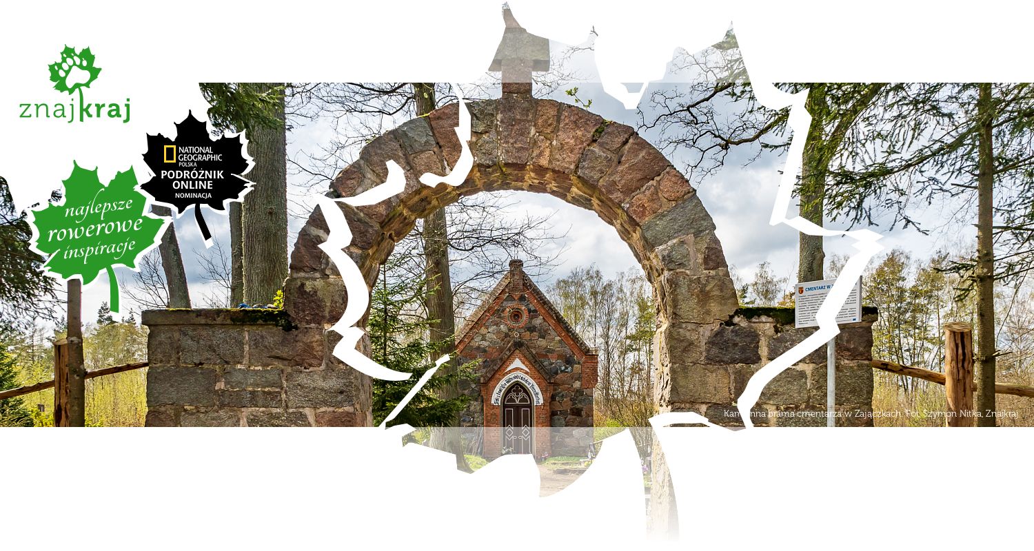 Kamienna brama cmentarza w Zajączkach