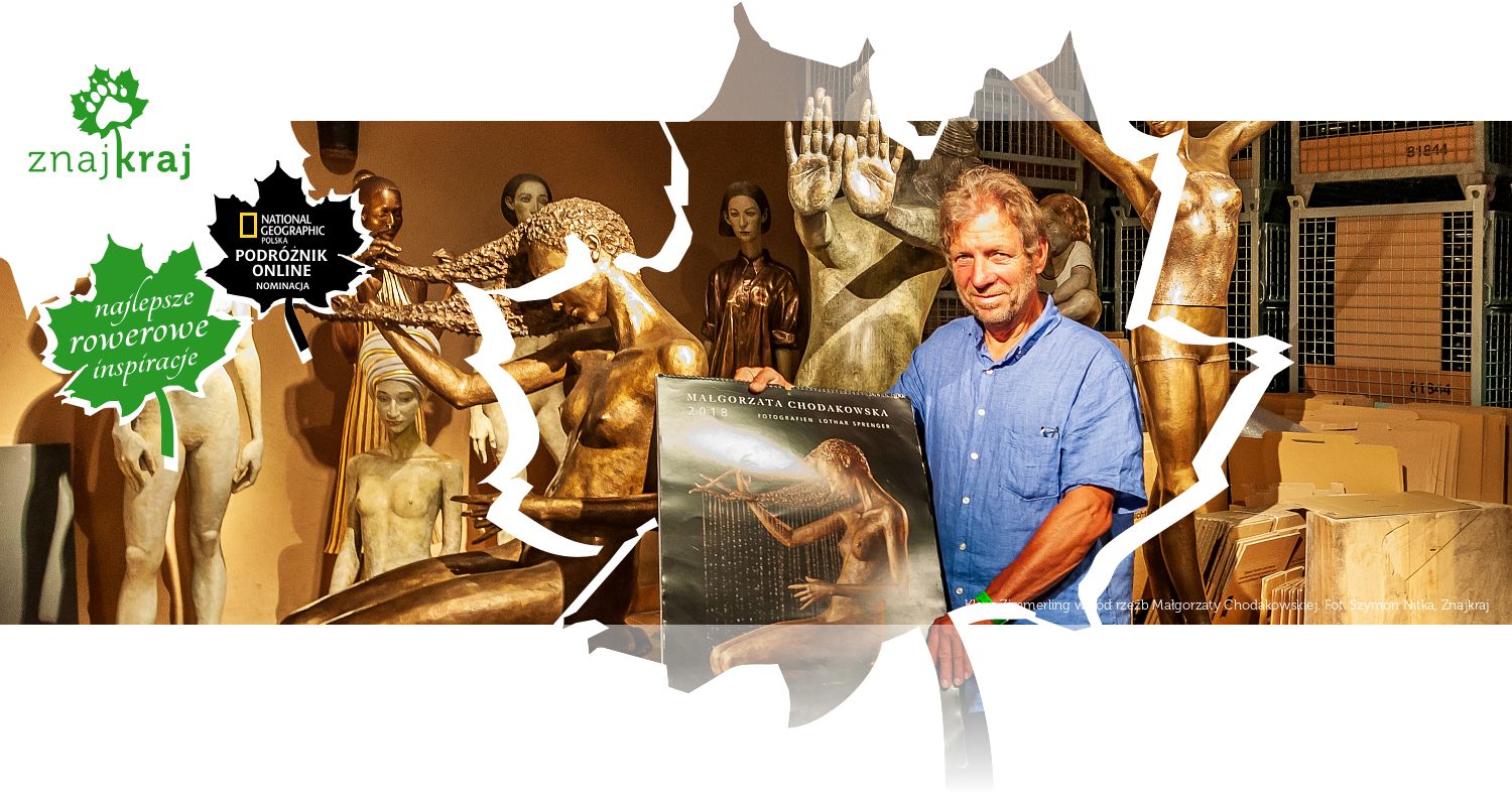 Klaus Zimmerling wśród rzeźb Małgorzaty Chodakowskiej