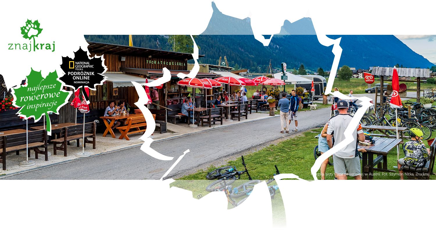 Knajpka przy trasie rowerowej w Austrii