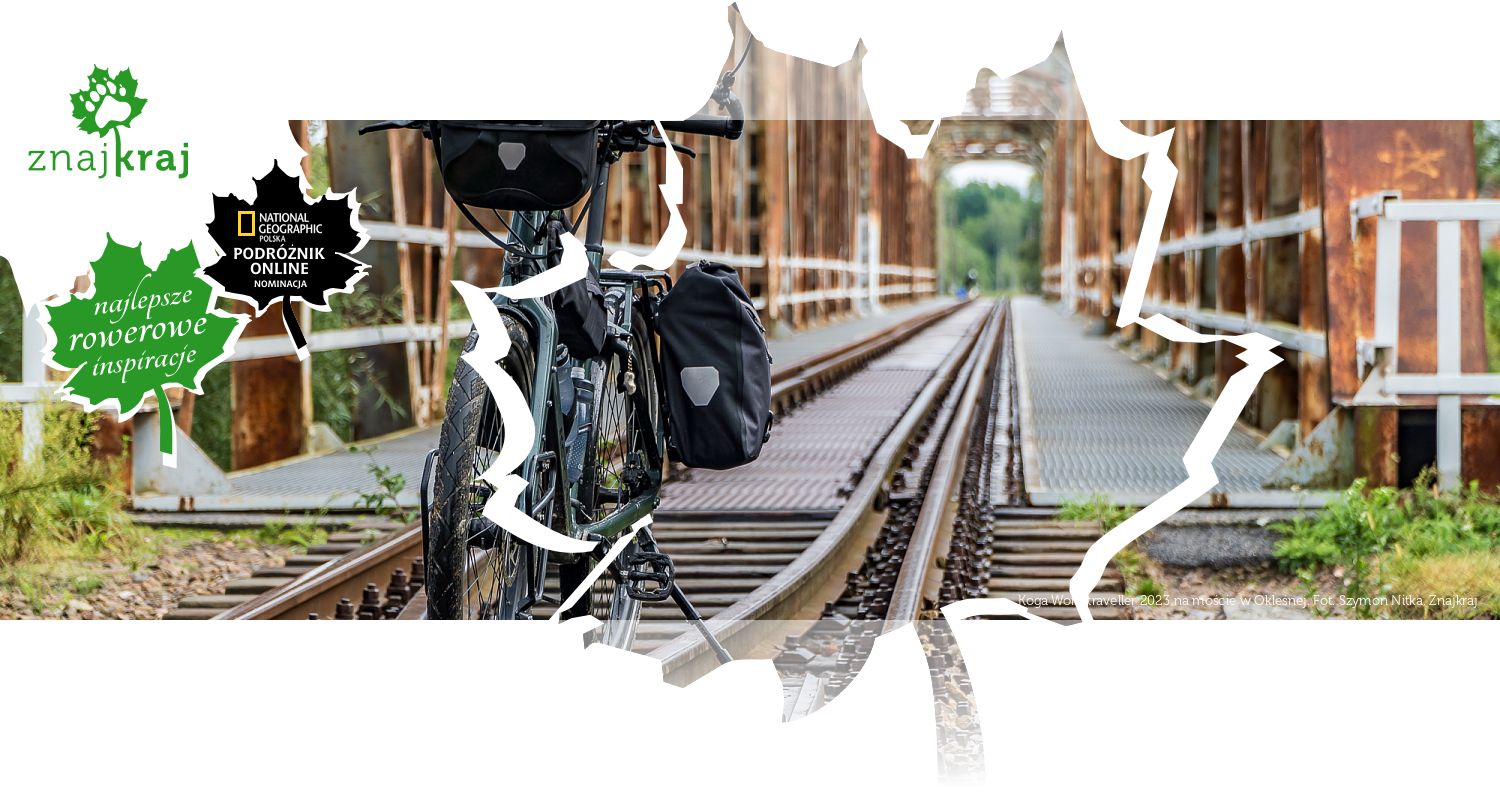 Koga Worldtraveller 2023 na moście w Okleśnej