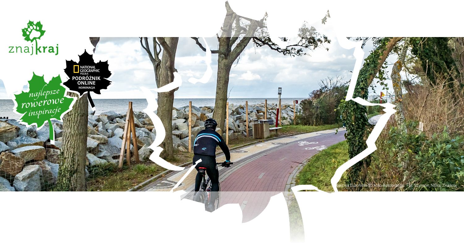 Kolarz na EuroVelo 10 koło Kołobrzegu
