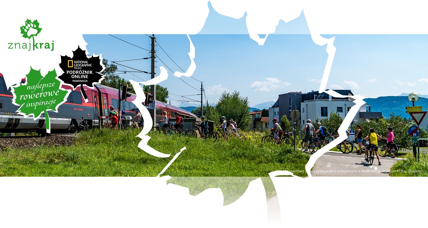 Korek rowerowy przed przejazdem kolejowym w Austrii