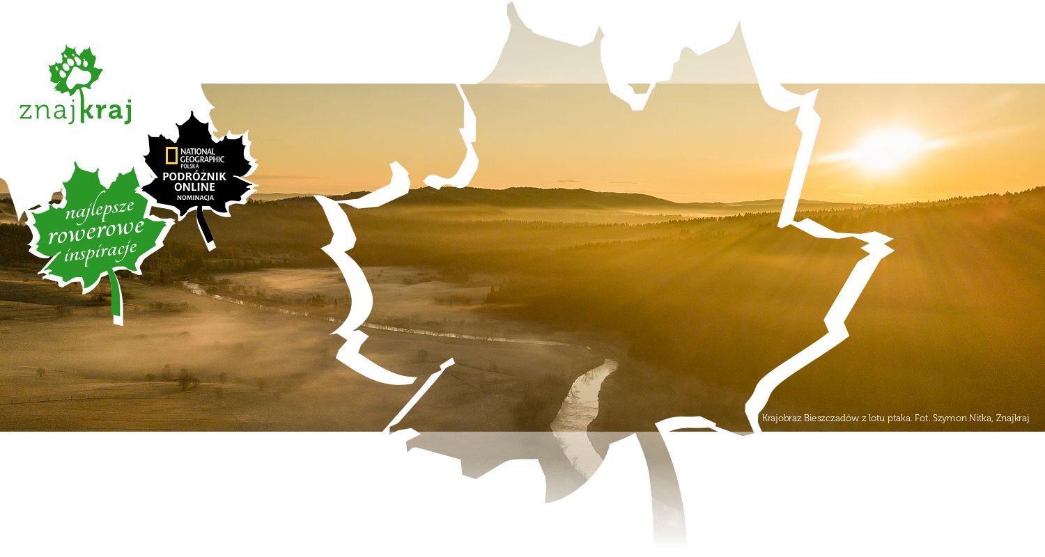 Krajobraz Bieszczadów z lotu ptaka