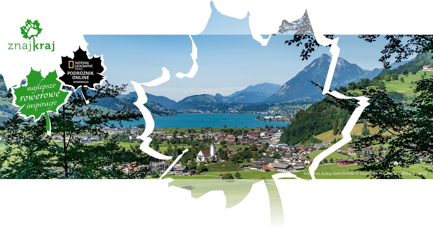 Krajobraz doliny rzeki Simme w Szwajcarii