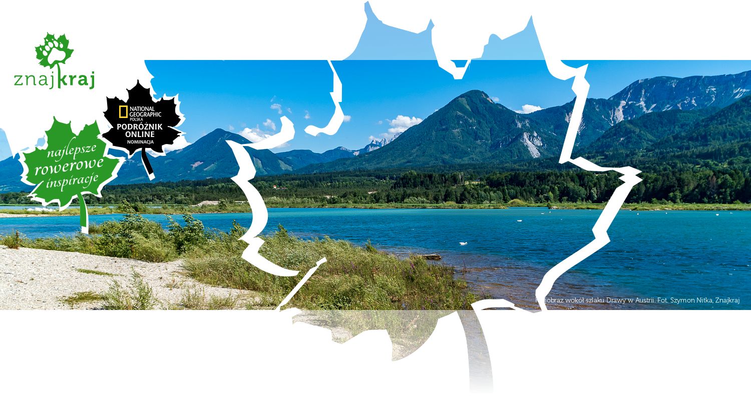 Krajobraz wokół szlaku Drawy w Austrii